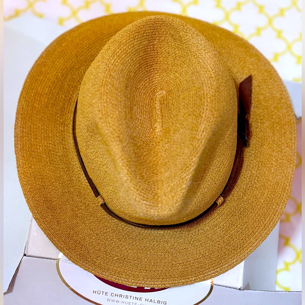 NWOT handwoven 100% Abaca (Manila hemp) Grevi-Dick Tracy hat “The Cary”- - Picture 5 of 15